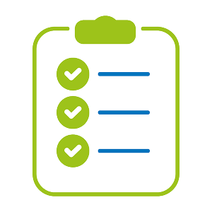 Clipboard icon with checklist items
